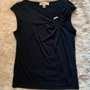 michael kors navy blue sleeveless business top